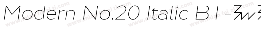 Modern No.20 Italic BT字体转换